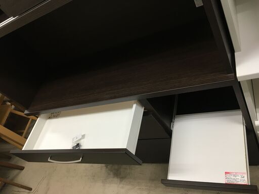 ニトリ コパン120 キッチンボード レンジボード 食器棚 レンジ台 幅120cm おしゃれ シンプル ブラウン系 収納キッチン 堺市 石津