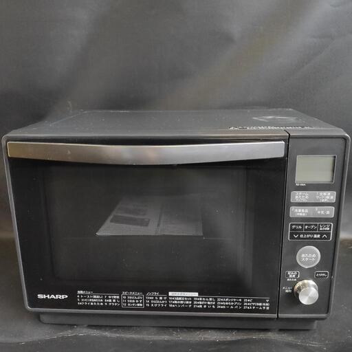 中古品 SHARP シャープ 過熱水蒸気オーブンレンジ RE-V80A-B 2017年製 ブラック