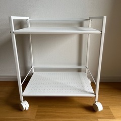 スチールラック　2段　キャスター付きの画像