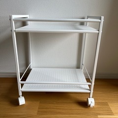 スチールラック　2段　キャスター付きの画像