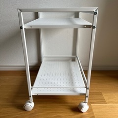 スチールラック　2段　キャスター付きの画像