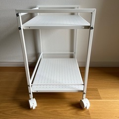 スチールラック　2段　キャスター付きの画像