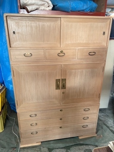 高級 鍵付き 桐タンス