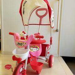 キティちゃん三輪車　日除けと足乗せ付の画像