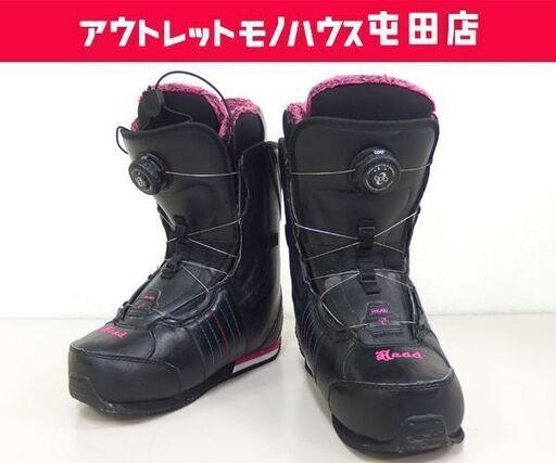 HEAD スノーボード ブーツ ZORA 24.0cm ブラック×ピンク ダイヤル式 ボアモデル ヘッド 札幌市 屯田店