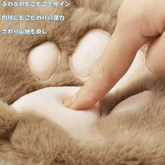 コスメポーチ ねこ肉球 (茶色)の画像