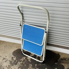 IRIS OHYAMA アイリスオーヤマ 踏台 ホワイト×ブルー 47.5㎝ 2段 札幌市東区 の画像