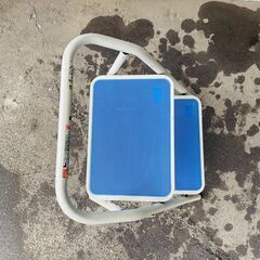 IRIS OHYAMA アイリスオーヤマ 踏台 ホワイト×ブルー 47.5㎝ 2段 札幌市東区 の画像