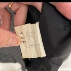 チェック柄ロングコート　毛100%の画像