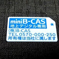 地上デジタル専用　mini B-CASカード 