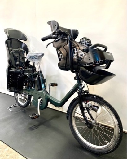 関東全域送料無料 保証付き 電動自転車 パナソニック ギュットミニ 20インチ 3人乗り 12ah 新型 緑