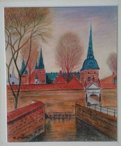 古城早春 (デンマーク、フレデリックスボルグ城）