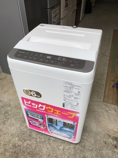 【展示品・未使用】Panasonic パナソニック 2021年 NA-F60PB14 6.0kg 洗濯機【管理KRS505】