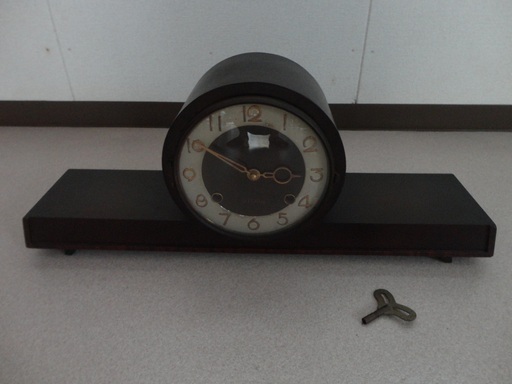 ②アンティーク 木製置き時計 他に無い一点物　高級天然木 和式 ALWAYS 三丁目の夕日【ビンテージ・昭和レトロ】