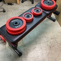 irotec 筋トレ 合計35kg ラバー付 重り アイロテック 室内 トレーニングの画像