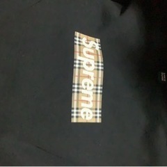 supreme Burberry BOX logoパーカー　L