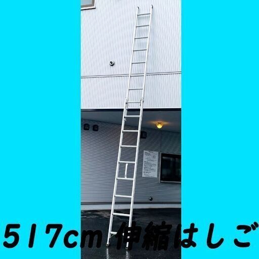 長谷川工業 アルミ合金製伸縮形はしごD-10 HC2-51 2連はしご 梯子 5m17㎝