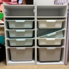 値下げしました！ニトリ　カラーボックス　レール　引き出し付き　ベ...