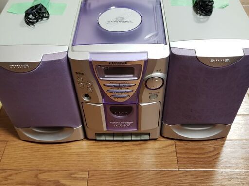 ミニコンポ→CD\u0026カセット　FM　リモコン付き