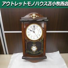 掛け時計 クォーツ ニューアルダンクォーツ オルゴール付き ブラ...