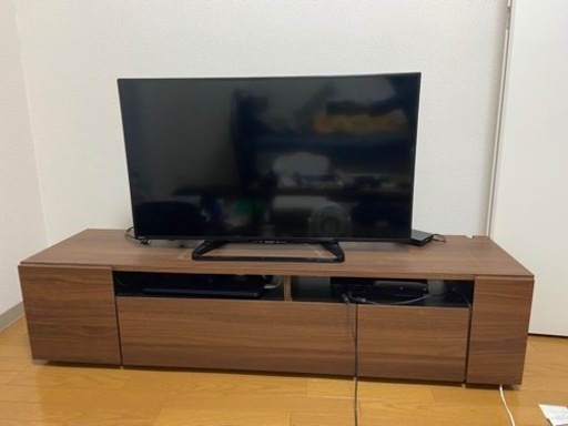 【受付10/19(水)11時まで】老舗家具屋　高野木工テレビ台150w　多収納・ウォルナット色・オシャレ