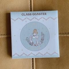 3COINSシンデレラ ディズニープリンセスコラボ ガラスコースターの画像