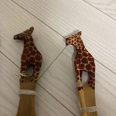 インテリアにも！未使用品アフリカのヒルトンホテル購入サラダサーバースプーンセットお譲りします。の画像