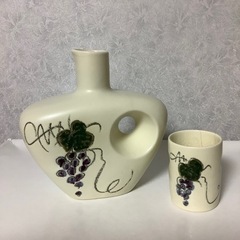 水差し　花瓶　花器　葡萄
