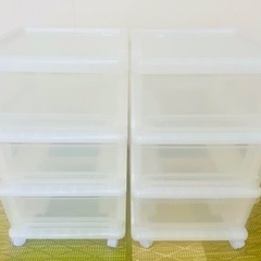 収納ワゴン　キャスター付き　衣類収納　無料　2つ