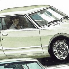 NC-009 スカイラインGT-R 限定版画 直筆サイン有 額装済 作家 平右ヱ門