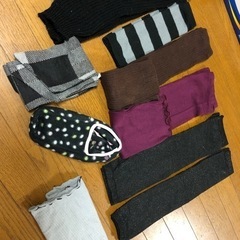 あったかグッズ、レッグウオマー6点、マフラー、腹巻、室内靴下
