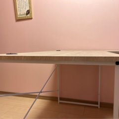 【お引き渡し決定】L型机　白色　値下げしました！3000→1500円　近々処分予定の画像