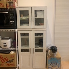 ニトリ 食器棚 キャビネットセット(マーレ4560 WW/マーレ...