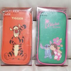 ディズニーキャラクターTiggerとStitchマルチペンケース...