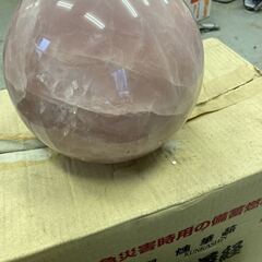 詳細不明 クリスタル？ トルマリン？ ローズクォーツ？ スピリチュアル クラスター パワー ストーン 球形 約8kg 丸玉 天然石