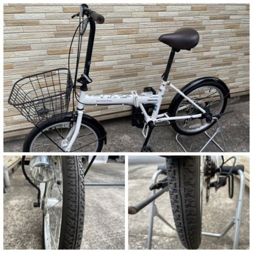中古折りたたみ自転車 6段変速 20インチ LEDオートライト 軽整備済み 安い 防犯登録 町田市 麻生区 神奈川 012ky