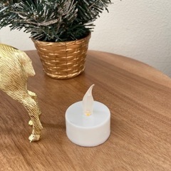 ミニクリスマスツリー＆トナカイ＆キャンドルセットの画像