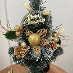 ミニクリスマスツリー＆トナカイ＆キャンドルセットの画像