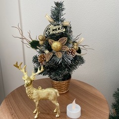 ミニクリスマスツリー＆トナカイ＆キャンドルセット