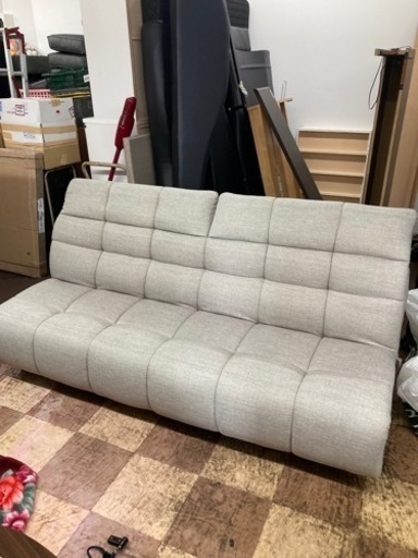 ◼️【中古品】シングルソファーベッド　グレー色　ブランド不明