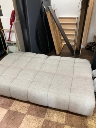 ◼️【中古品】シングルソファーベッド　グレー色　ブランド不明