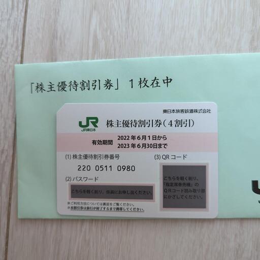 JR東日本株主優待割引券（4割引）