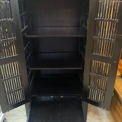 定価¥24178 アジアンバンブーキャビネット 天然木 竹 アジアン家具 シノワ家具 シノワズリ バリ家具 収納棚 リビング収納 インテリア★買取帝国 志木店の画像