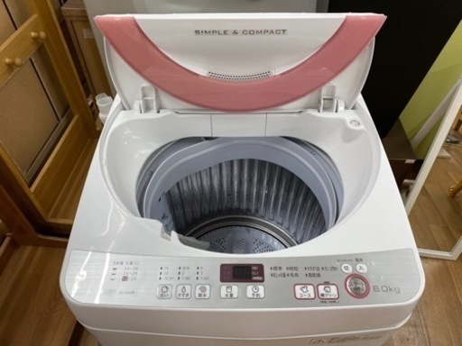 I436 ★ SHARP 洗濯機 （6.0㎏）★ 2016年製 ⭐動作確認済⭐クリーニング済