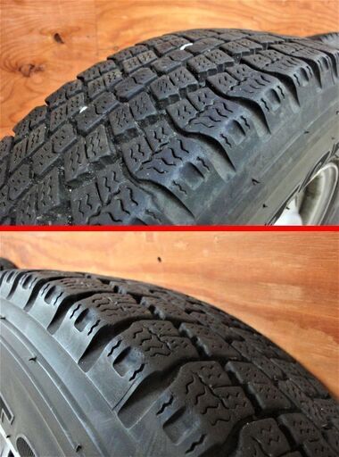 t-24◇トーヨータイヤ  delvex M934 (185/75R15) ４本セット◇スタッドレス/冬タイヤ　ホイール付　約9分山　
