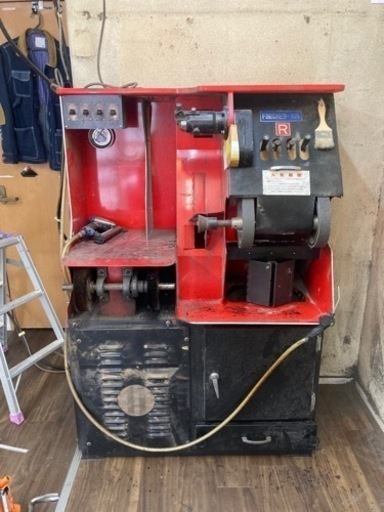 靴修理機 finisher-105R 根本製作所 フィニッシャー 動作確認済 タッカー ・ コンプレッサー 付き