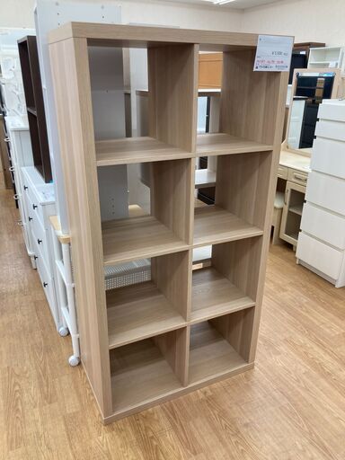 ★ジモティ割あり★  棚 アイボリー H147×W77×D40 クリーニング済み KJ956