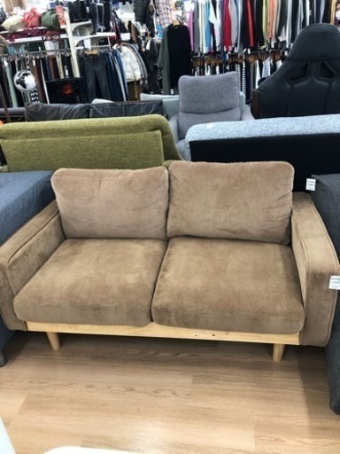 2人掛けソファー ブラウン(トレファク上福岡】