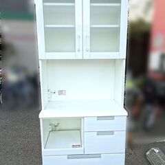 NITORI/ニトリ◇キッチンボード ホワイト コンセント 食器棚 白