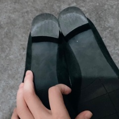 パンプス/黒/ヒール4cmの画像